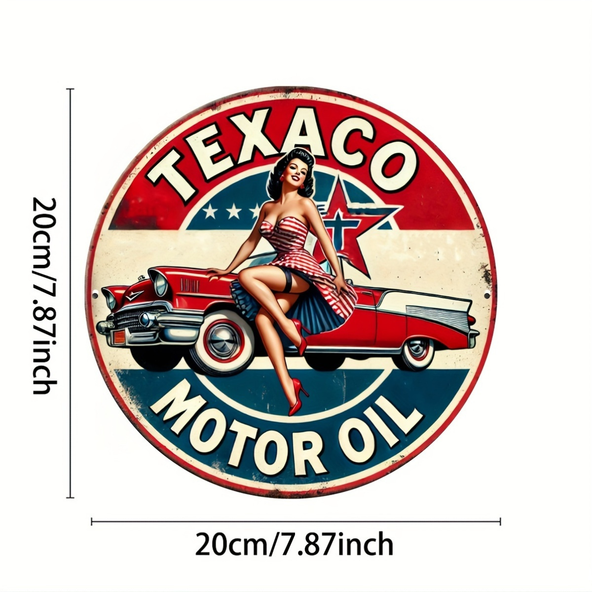 Texaco Motor Oil Vintage Alumi - Vintage Collectible Plates review and price