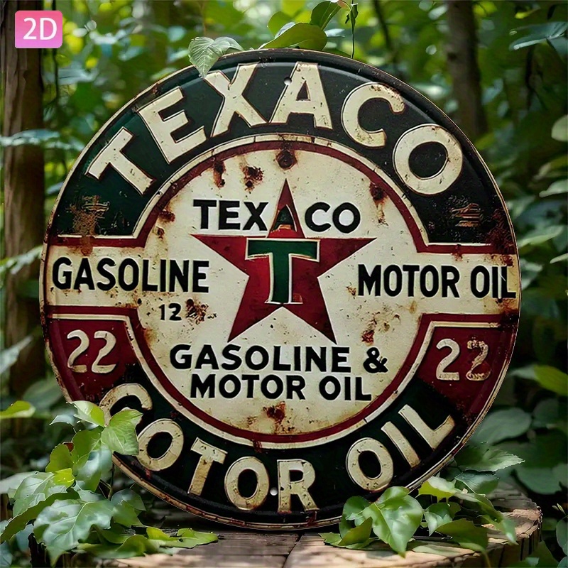 Vintage Texaco Oil Metal Sign— - Vintage Collectible Plates review and price