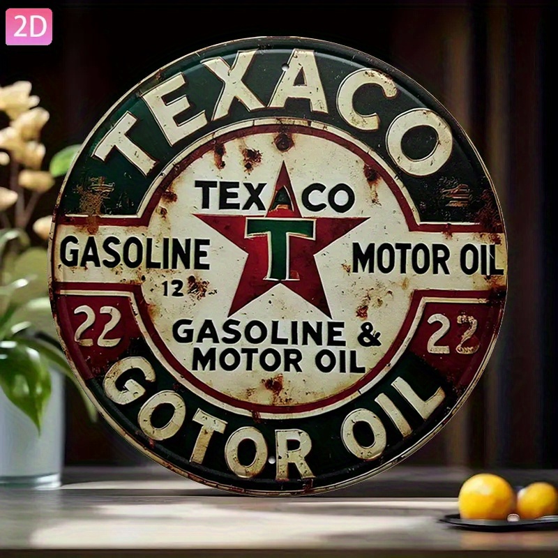 Vintage Texaco Oil Metal Sign— - Vintage Collectible Plates review and price
